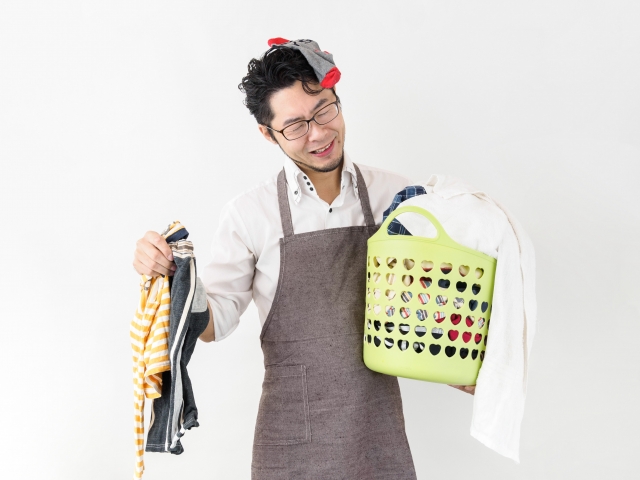 家事に困っているパパ