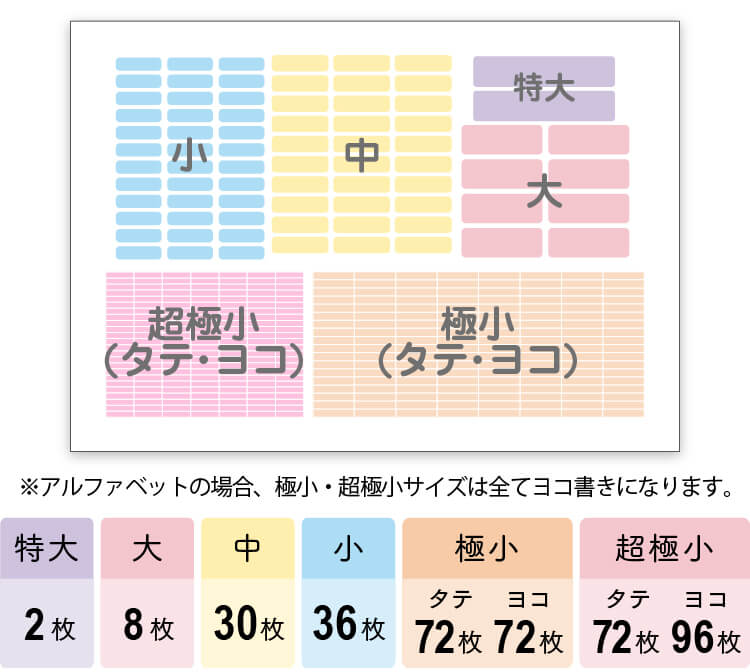 筆記用具にぴったりなタテ・ヨコ書きの極小サイズ入り!